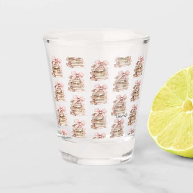 Copo De Shot New Chapter Pink Bow Stripes (Frente)