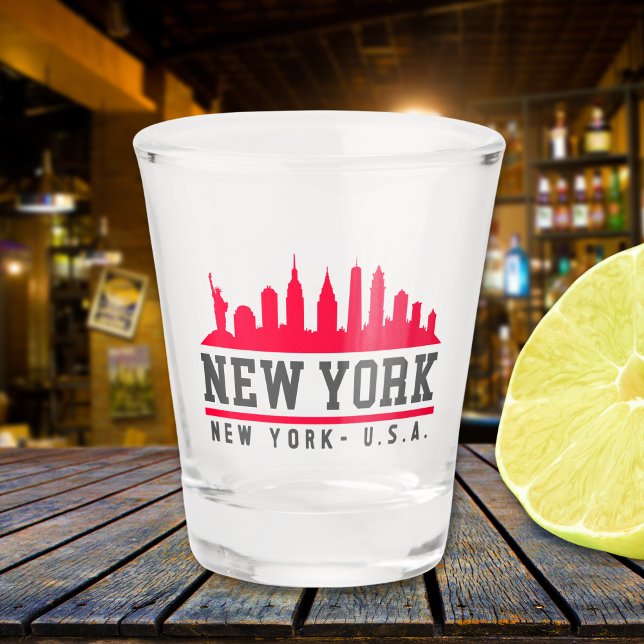 Copo De Shot New York City Beautiful Fun Skyline (Criador carregado)