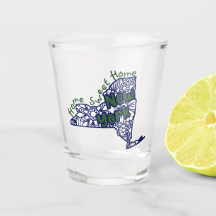 Copo De Shot New York Floral Doodles