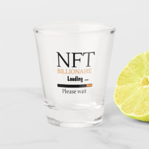 Copo De Shot Nft bilionário carregando investimentos em cripto