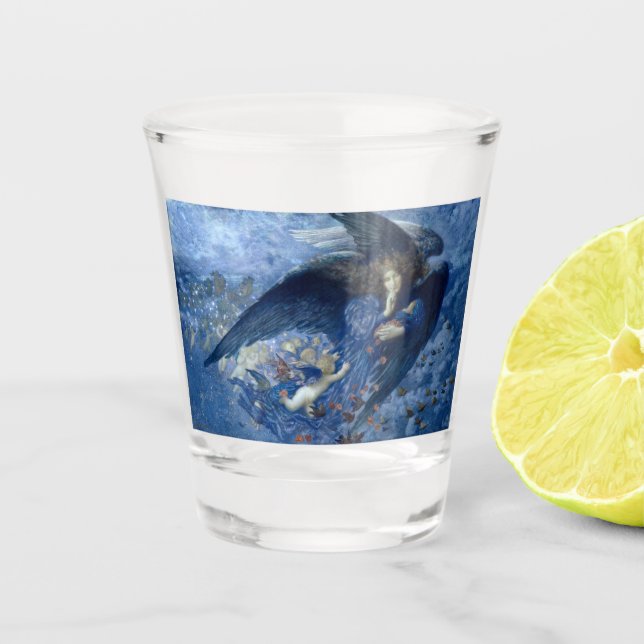 Copo De Shot Noite com seu trem de estrelas (Angel com Cherubs) (Frente)