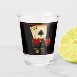 COPO DE SHOT NOITE DE CASSINO, NOITE DE PÔQUER, JOGAR, CARTAS D