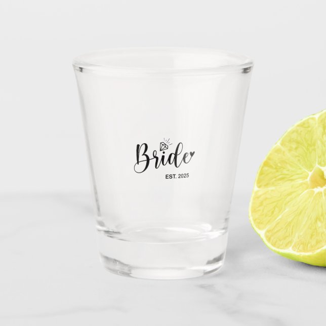 Copo De Shot Noiva Anúncio de Casamento Primavera 2025 Casament (Frente)