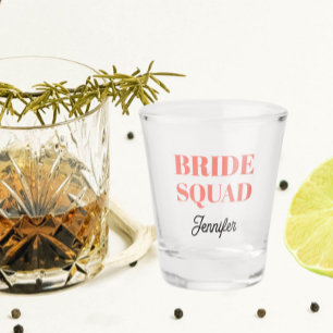 Copo De Shot Noiva Coral Casamento Equipe Personalizada