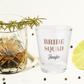 Copo De Shot Noiva da Equipe de Casamento Mocha Personalizada