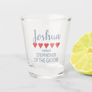 Copo De Shot Noiva e Cortejo de Casamento 5 Corações Padrasto d