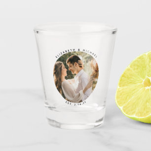 Copo De Shot Noiva Elegante Moderna e Favor de Casamento de Fot