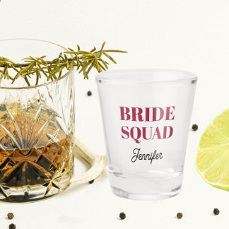 Copo De Shot Noiva Vermelha do Casamento Equipe Personalizada