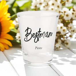 Copo De Shot Noivo Preto Branco Casamento