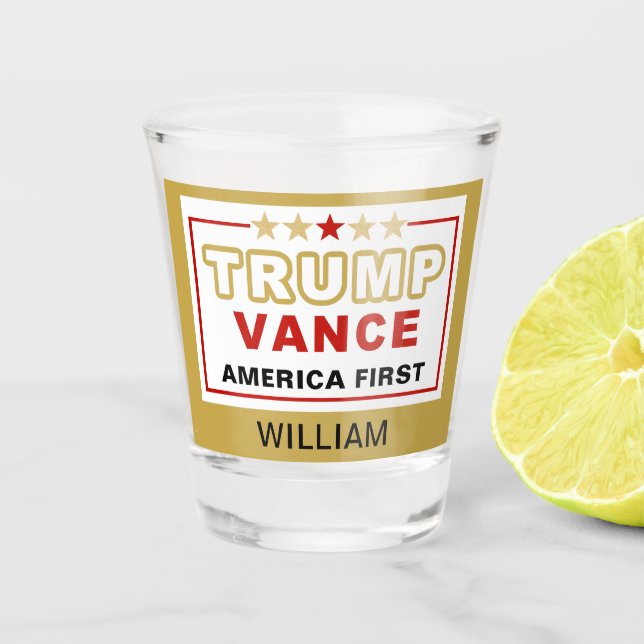 Copo De Shot Nome, 2025 Trump-Vance A Idade Dourada (Frente)