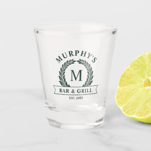 Copo De Shot Nome da família Monogramas Bar inicial irlandês