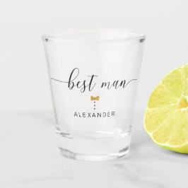 Copo De Shot Nome da Gravata do Arco Dourado do Melhor Homem do