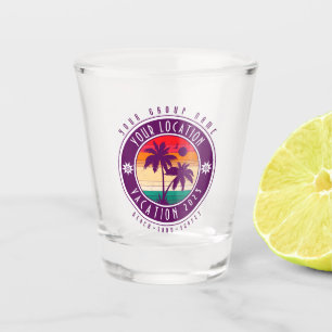 Copo De Shot Nome do Grupo Personalizado de Férias de Local Ver