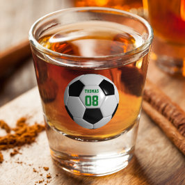 Copo De Shot Nome e Número Personalizado de Futebol