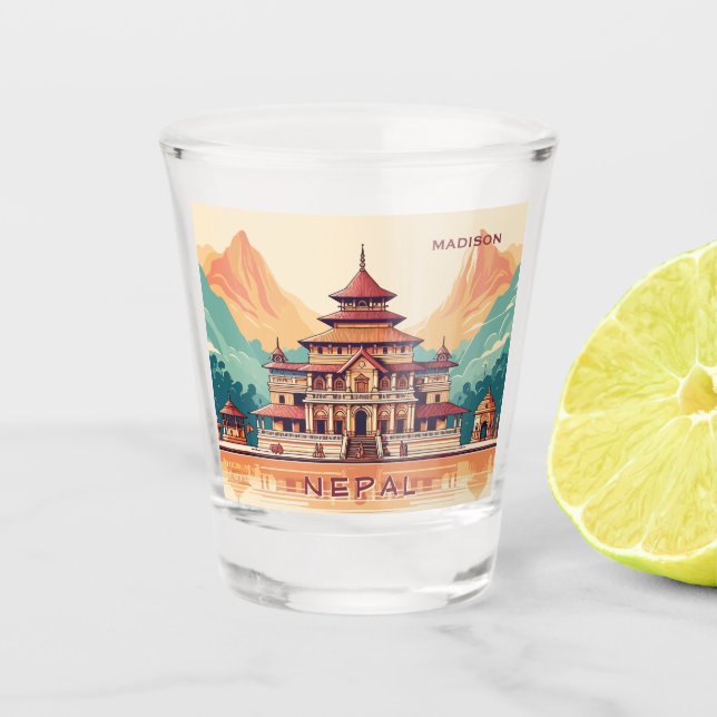 Copo De Shot Nome e texto personalizados no Nepal (Frente)