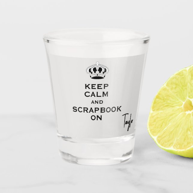 Copo De Shot Nome, Mantenha Calma Frio de 1,5oz (Frente)