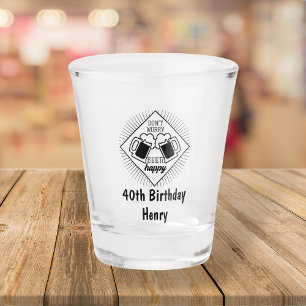 Copo De Shot Nome Personalizado aniversário de 40 anos Engraçad