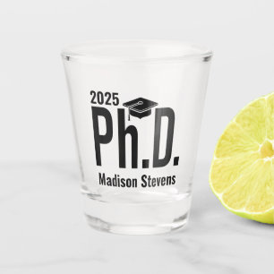 Copo De Shot Nome personalizado e ano Ph.D.