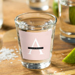Copo De Shot Nome Personalizado Mínimo do Pink do Pastel<br><div class="desc">Nome Personalizado Mínimo do Pink do Pastel</div>