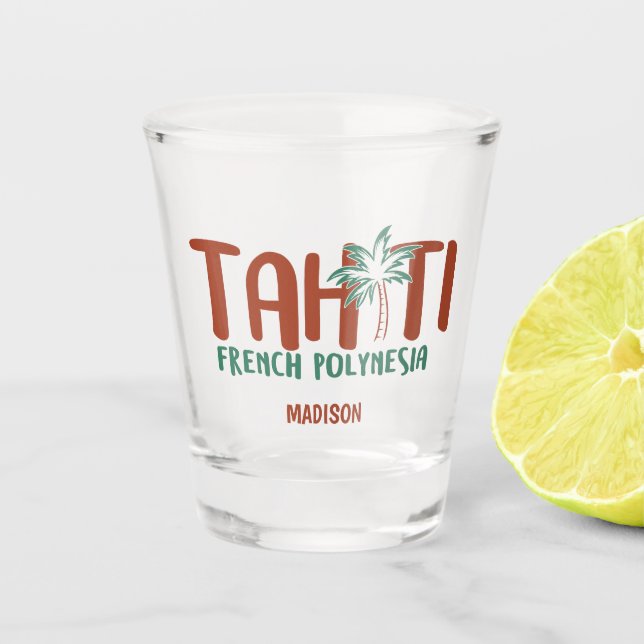 Copo De Shot Nome Personalizado Tahiti (Frente)