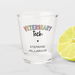 Copo De Shot Nome Personalizado técnico veterinário   Vet Techn