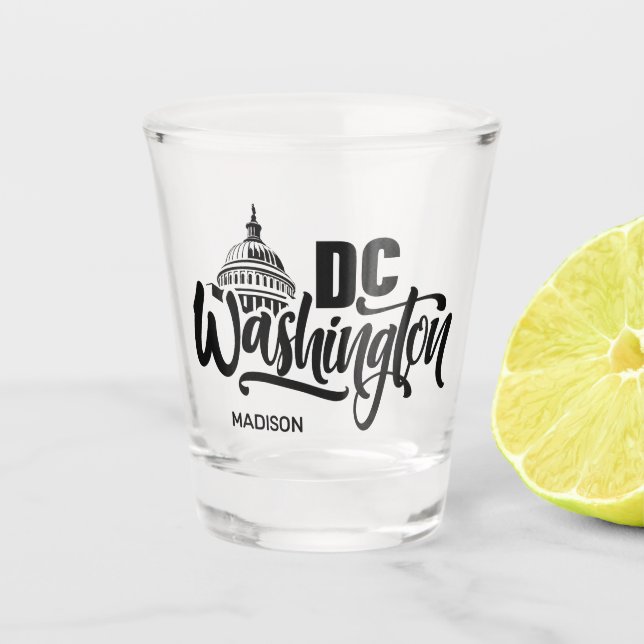 Copo De Shot Nome Personalizado Washington DC (Frente)
