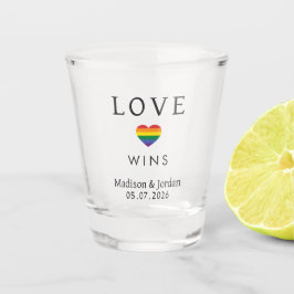 Copo De Shot Nomes Personalizados / Texto Arco-íris AMOR