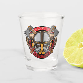 Copo De Shot Nórdico Viking Warrior ADD NAME Nórdica Ax Nórdico