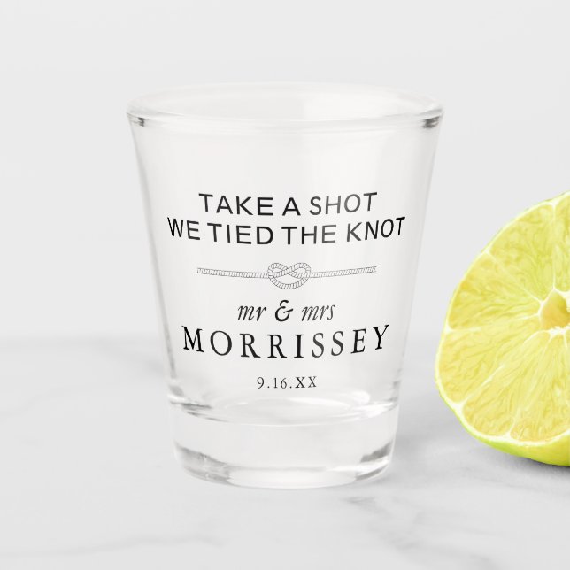 Copo De Shot Nós Amarramos O Nó Personalizado Casamento (Frente)
