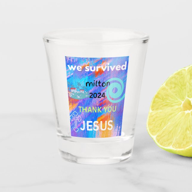 Copo De Shot Nós sobrevivemos ao milton 2024 (Frente)