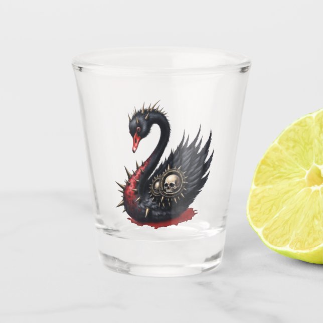 Copo De Shot Not Your Average Swan – Spikes, Skulls & Sass.  (Frente)