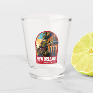 Copo De Shot Nova Orleans Louisiana Viagem Arte Vintage