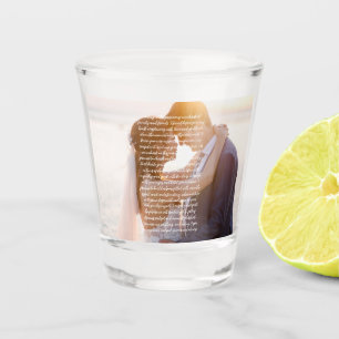 Copo De Shot NOVO! Vows Shot Glass - Texto branco 1,5 oz