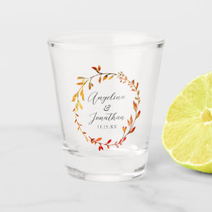Copo De Shot O Autumn Elegante Deixa Casamento Personalizado