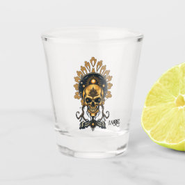 Copo De Shot O crânio do Ouro e seus segredos cósmicos.