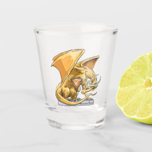 Copo De Shot O Dragão de Birthstone de novembro: Topaz
