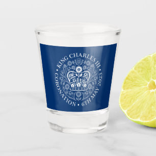 Copo De Shot O emblema da coroação do rei Charles 2023