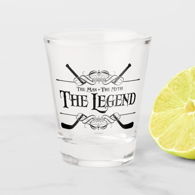 Copo De Shot O homem, o mito, a legenda (hóquei) (Frente)