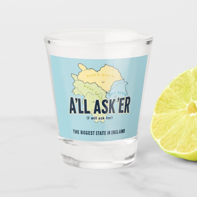 Copo De Shot O Maior Estado de Yorkshire (Frente)