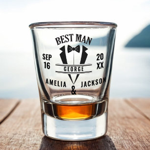 Copo De Shot O Melhor Homem Personalizado Tuxedo Vidro De Vidro