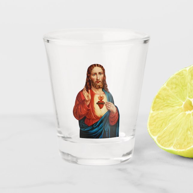 Copo De Shot O Sagrado Coração de Jesus (Frente)