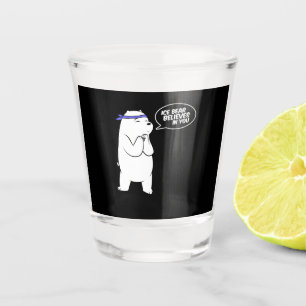 Copo De Shot O Urso De Gelo Acredita Em Seu Urso Polar.