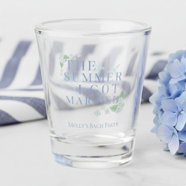 Copo De Shot O Verão em que me casei - Bachelorette Costeira (Capture the magic of your wedding season with “The Summer I Got Married” shot glass!)