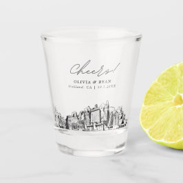 Copo De Shot Oakland Wedding Favorece Cheers Personalizados