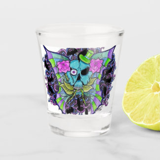 Copo De Shot Óculos de Tiro Psiko-Daizie Caveira Neon