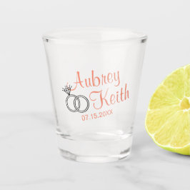 Copo De Shot Óculos de vinho sem estéreis com noiva e nome de n