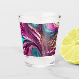 Copo De Shot Óculos do Partido Moderno-Turquesa Magenta e Doura