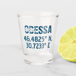 Copo De Shot Odessa Ucrânia Latitude e Longitude Destruídos