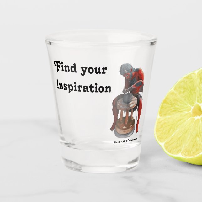 Copo De Shot Ogre Spinning Pottery Whey Fantasy Art Shot Glass (Frente)
