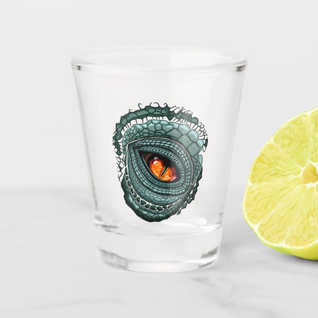 Copo De Shot Olho de Predador Réptil Primitivo (Frente)